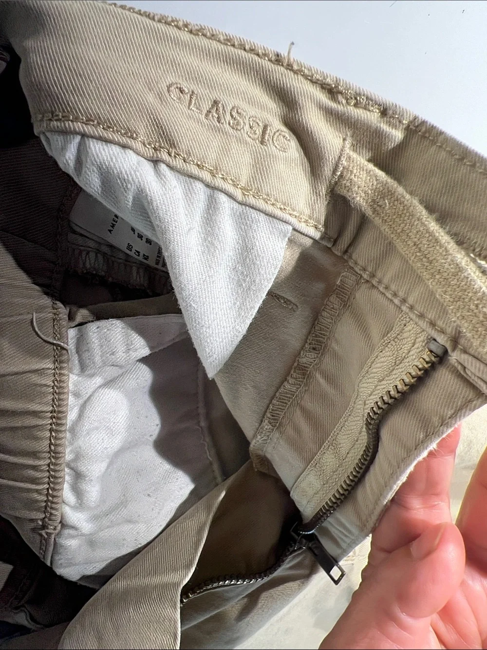 American Eagle Outfitters Men's Flat Front Shorts in Khaki